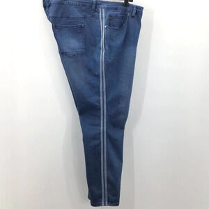 Women's Belle by Kim Gravel Jeans 20W Stretch Racing Stripes Rinse Wash Denim